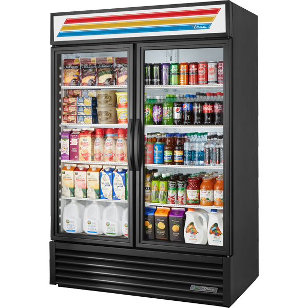 True GDM-49-HC~TSL01 54" Refrigerated Merchandiser 2-Section 49 cu ft