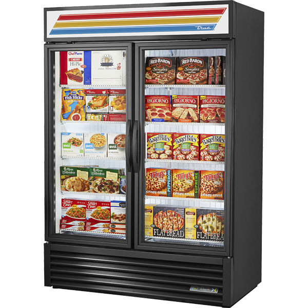 True GDM-49F-FLX-HC~TSL01 54" Convertible Merchandiser 2-Section 49 cu ft