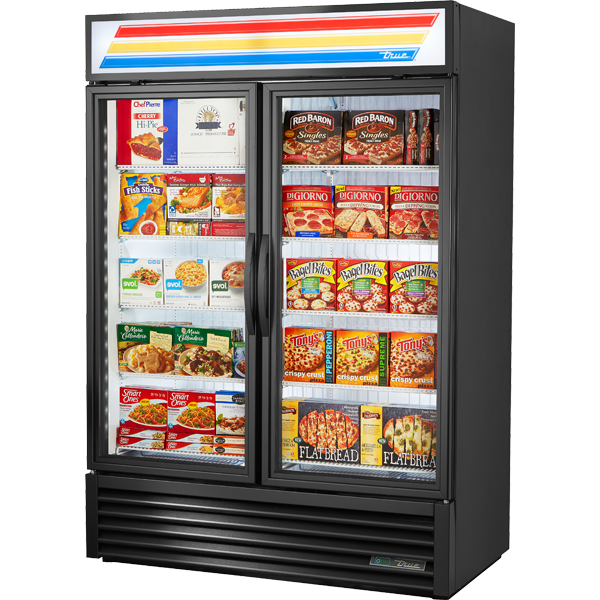 True GDM-49F-HC~TSL01 54" Refrigerated Merchandiser 2-Section 49 cu ft