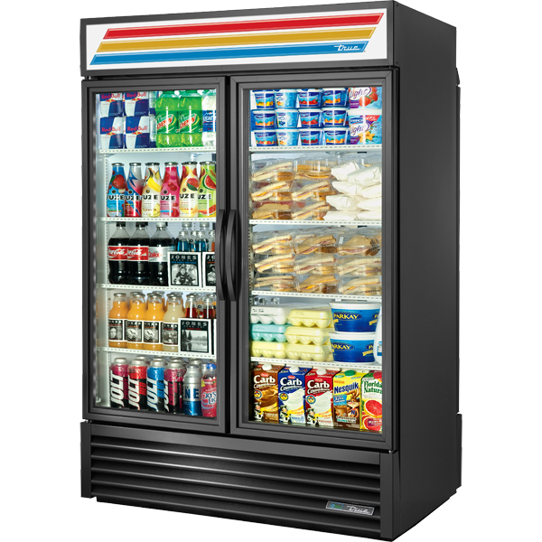 True GDM-49RL-HC~TSL01 54" Refrigerated Merchandiser 2-Section 49 cu ft