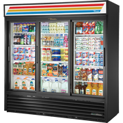 True GDM-69-HC-LD 72" Refrigerated Merchandiser 3-Section 69 cu ft