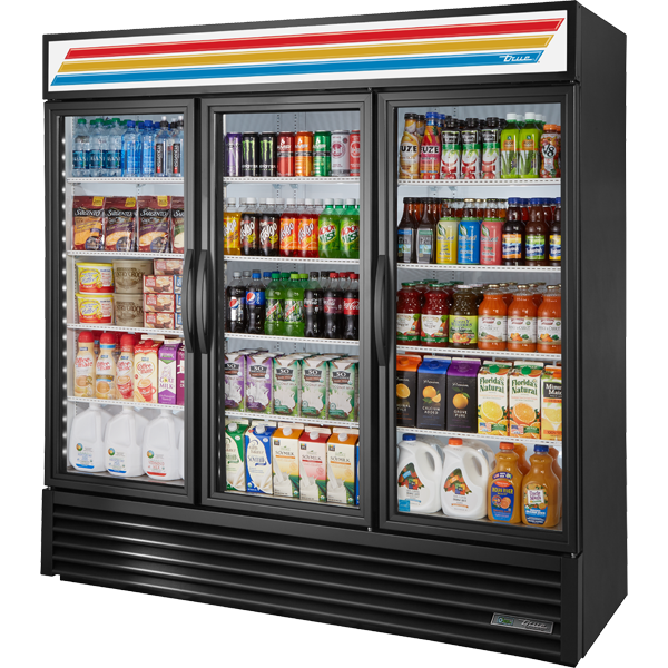 True GDM-72-HC~TSL01 72" Refrigerated Merchandiser 3-Section 72 cu ft