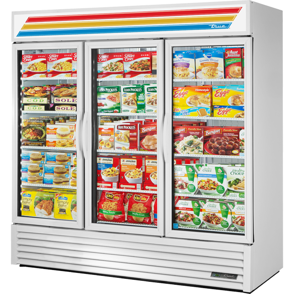 True GDM-72F-HC~TSL01 72" Refrigerated Merchandiser 3-Section 72 cu ft
