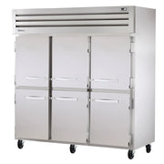 True STA3R-6HS-HC 78" Half Solid Doors 3-Section Refrigerator