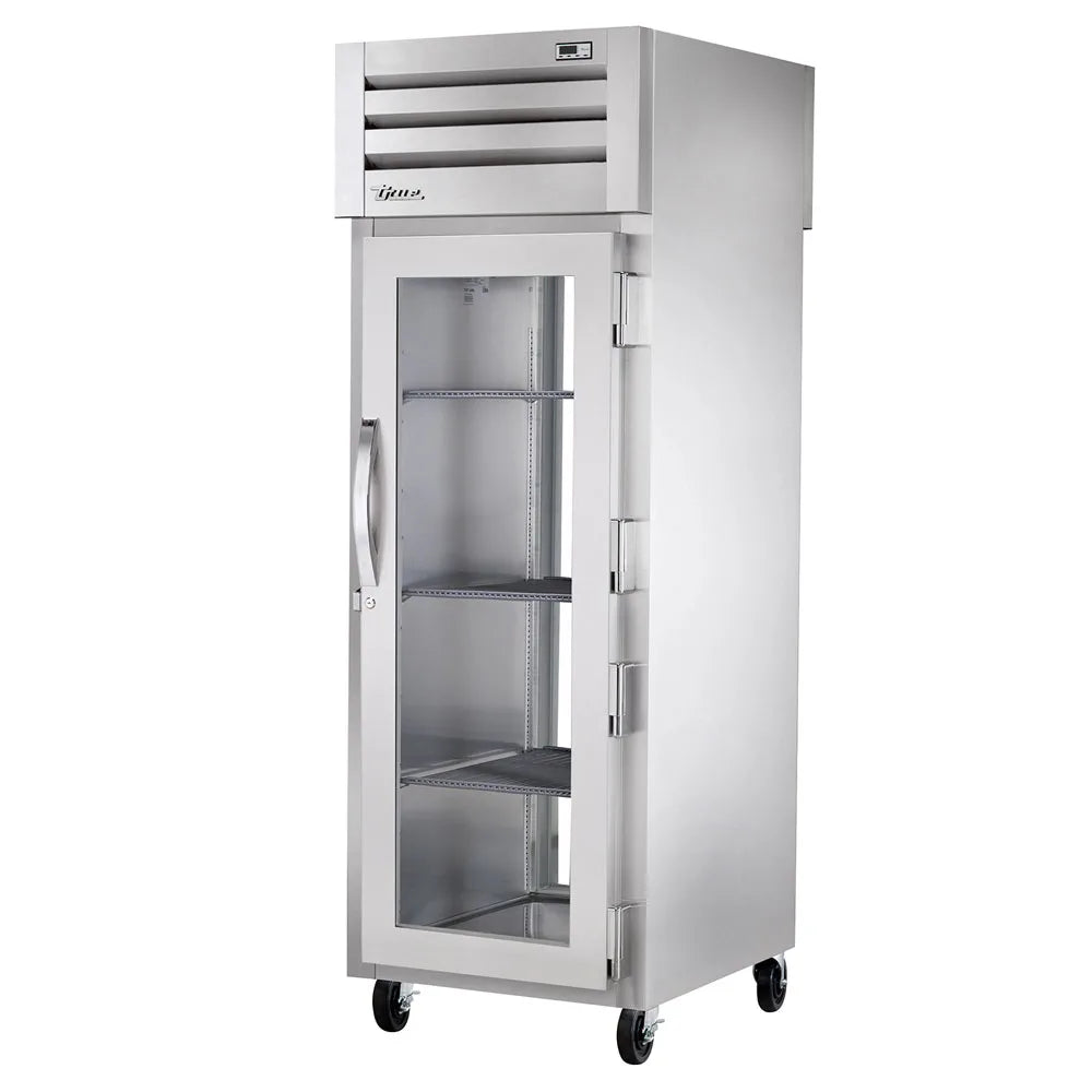 True STG1RPT-1G-1G-HC 27" Glass Door 1-Section Pass-Thru Refrigerator