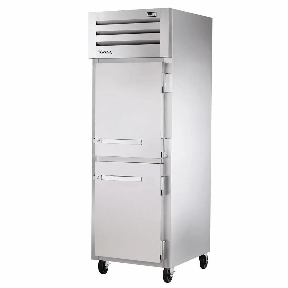 True STR1R-2HS-HC 27" Half Solid Doors 1-Section Refrigerator