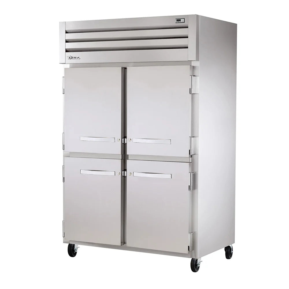 True STR2F-4HS-HC 54" Half Solid Doors 2-Section Freezer