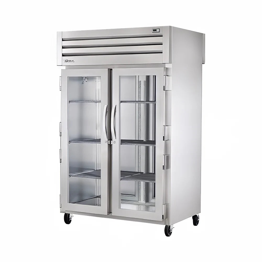 True STR2HPT-2G-2S 54" Glass Doors 2-Section Pass-Thru Heated Cabinet