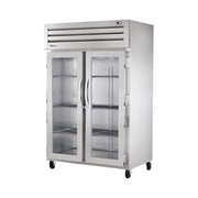 True STR2R-2G-HC 54" Glass Doors 2-Section Refrigerator