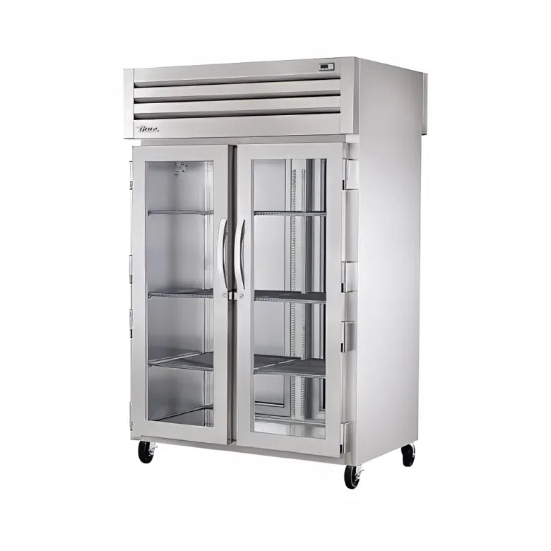 True STR2RPT-2G-2S-HC 54" Glass Doors 2-Section Pass-Thru Refrigerator