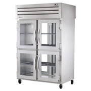 True STR2RPT-4HG-2G-HC 54" Half Glass Doors 2-Section Pass-Thru Refrigerator