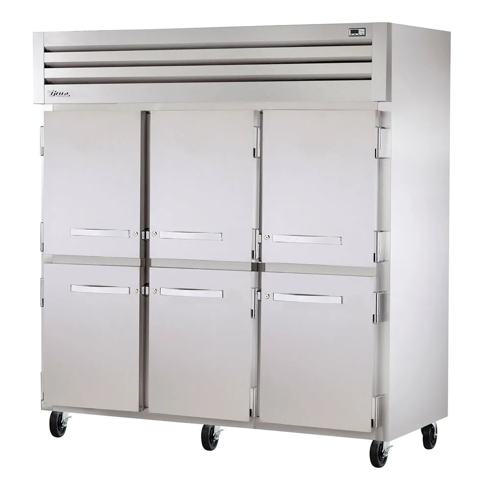 True STR3F-6HS-HC 78" Half Solid Doors 3-Section Freezer