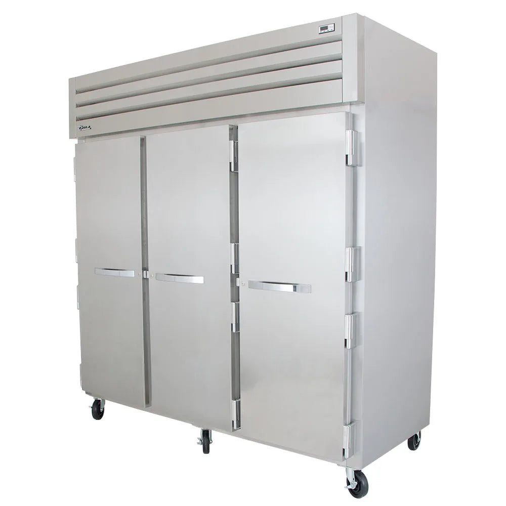 True STR3R-3S-HC 78" Solid Doors 3-Section Refrigerator
