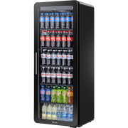 True CVM-13-HC~EGC01 25" Black Curved-Glass Merchandiser 13 cu ft