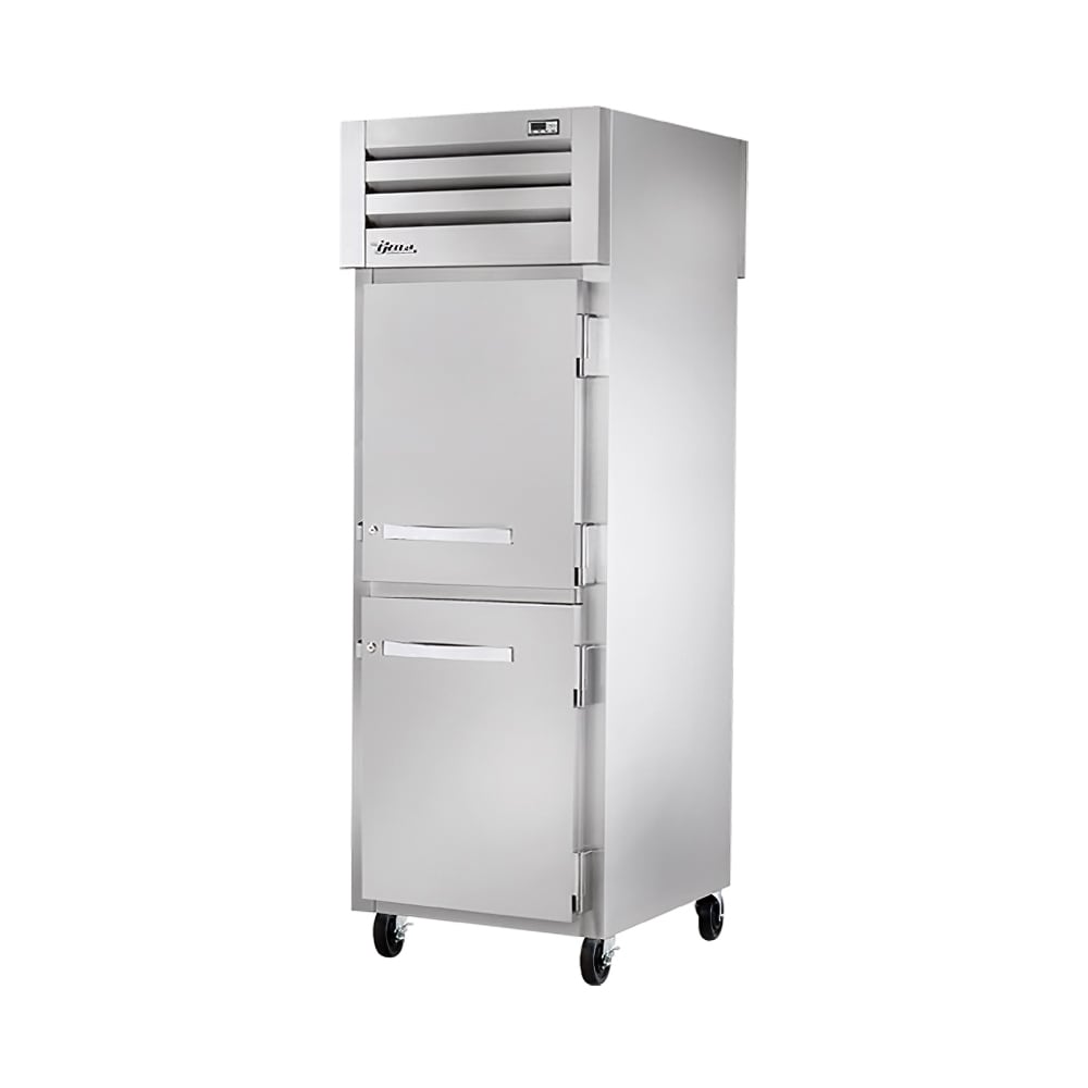 True STA1RPT-2HS-1G-HC 27" Half Solid Doors 1-Section Pass-Thru Refrigerator
