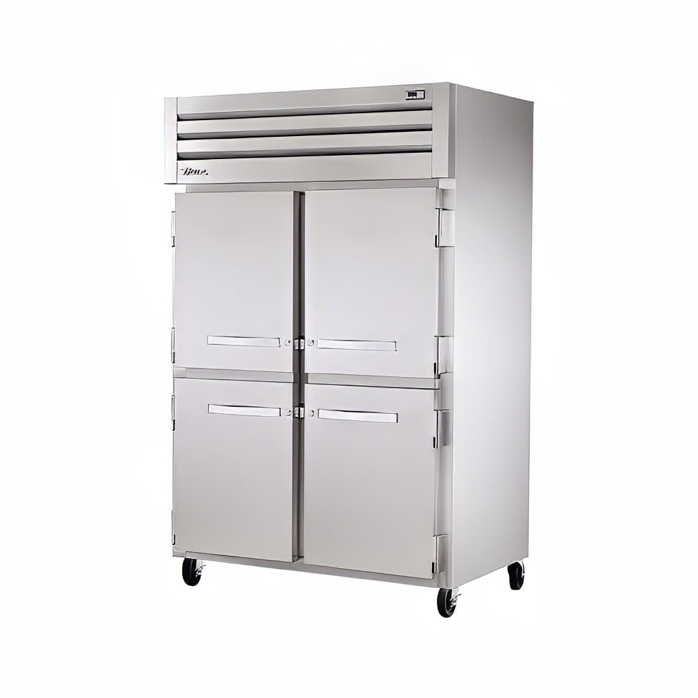 True STA2F-4HS-HC 54" Half Solid Doors 2-Section Freezer