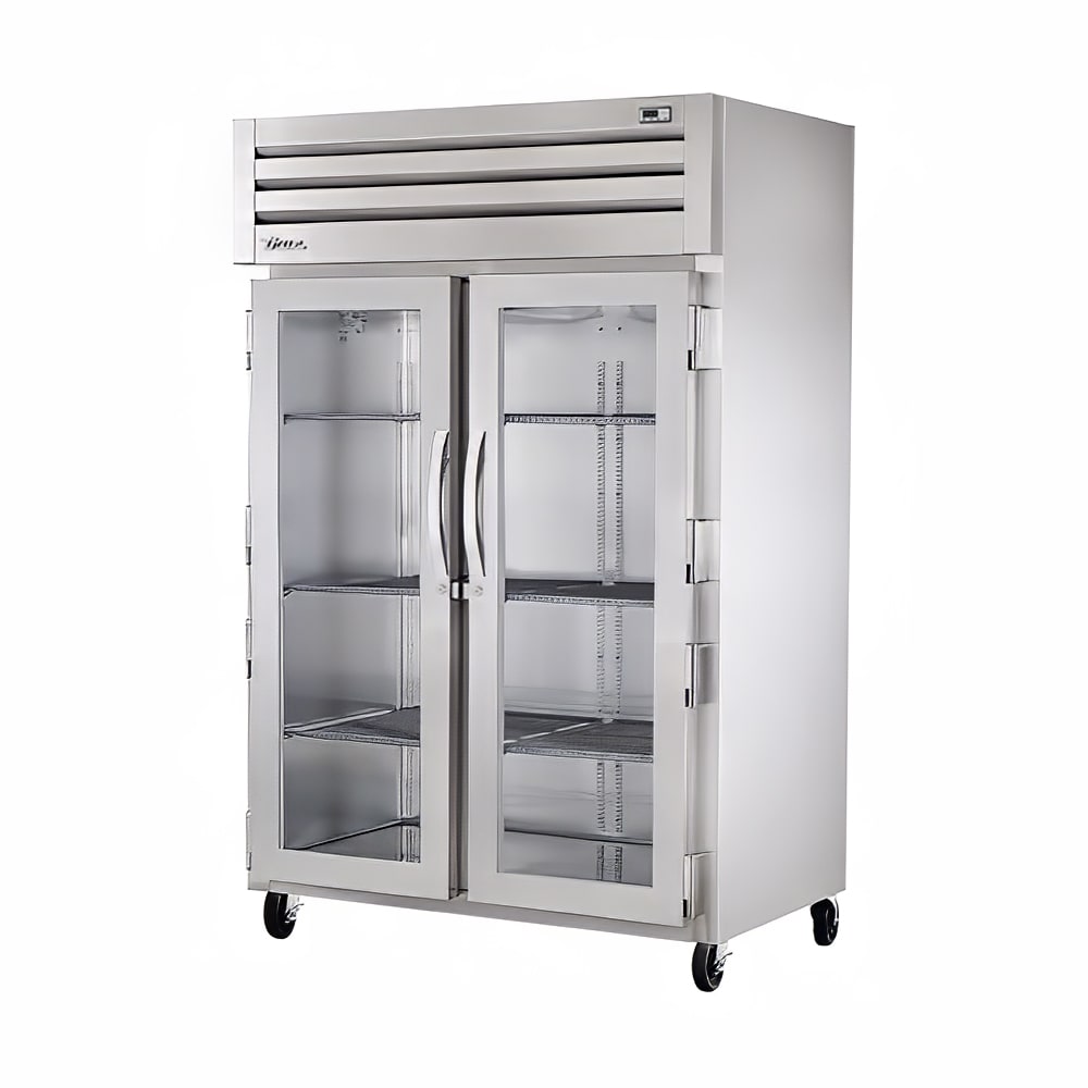 True STA2H-2G 54" Glass Doors 2-Section Heated Cabinet