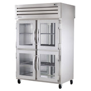True STA2R-4HG-HC 54" Half Glass Doors 2-Section Refrigerator