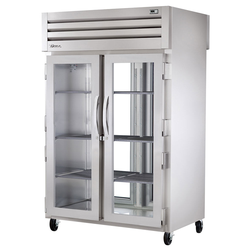 True STA2RPT-2G-2G-HC 54" Glass Doors 2-Section Pass-Thru Refrigerator
