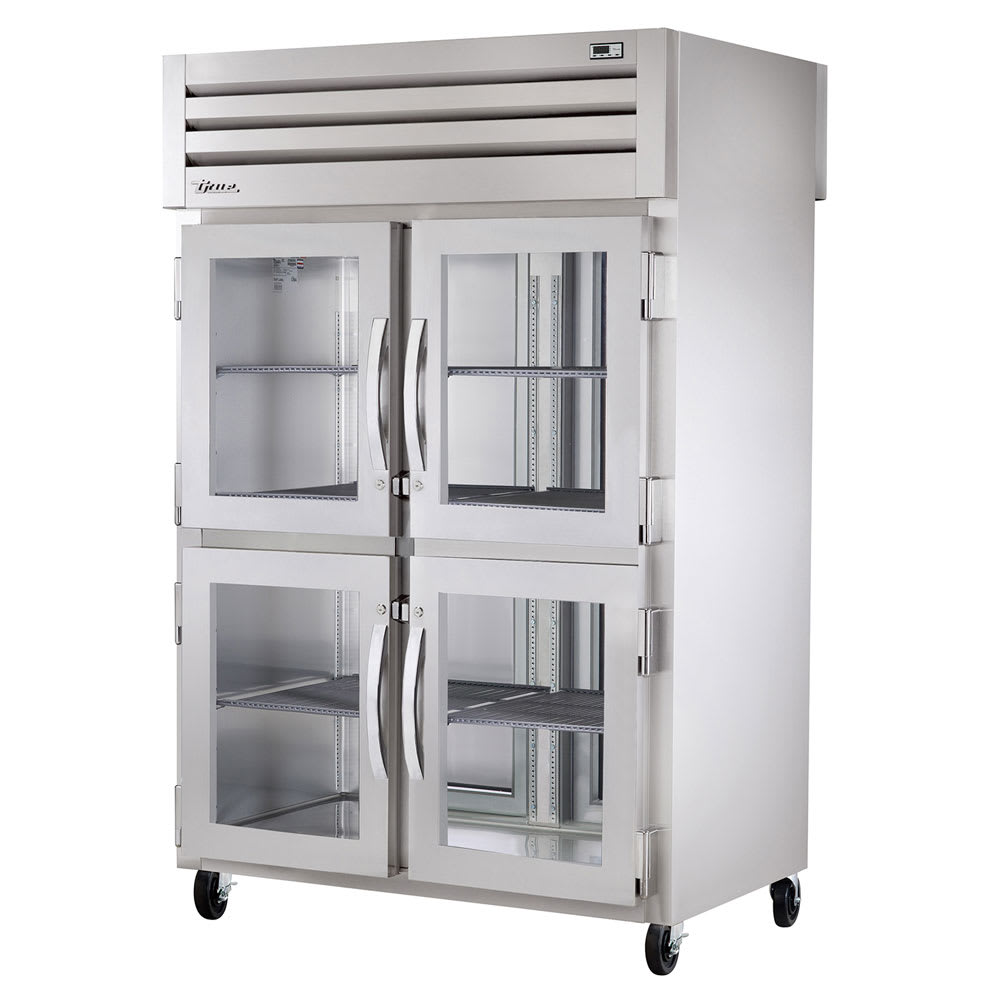 True STA2RPT-4HG-2S-HC 54" Half Glass Doors 2-Section Pass-Thru Refrigerator