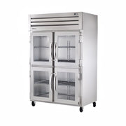 True STG2H-4HG 54" Half Glass Doors 2-Section Heated Cabinet