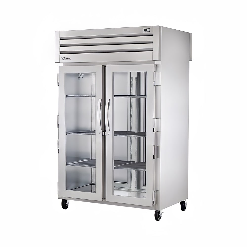 True STG2HPT-2G-2S 54" Glass Doors 2-Section Pass-Thru Heated Cabinet