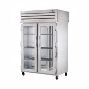 True STG2HPT-2G-2S 54" Glass Doors 2-Section Pass-Thru Heated Cabinet