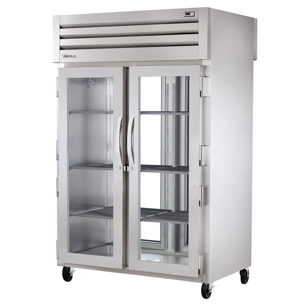 True STG2RPT-2G-2G-HC 54" Glass Doors 2-Section Pass-Thru Refrigerator