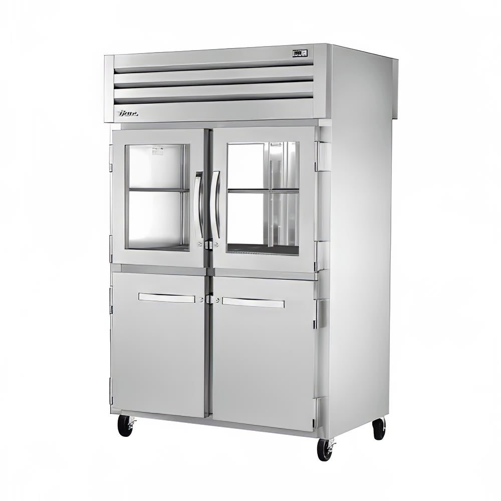 True STG2RPT-2HG/2HS-2G-HC 54" 2-Section Pass-Thru Refrigerator