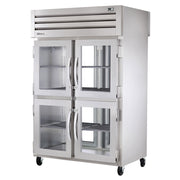 True STG2RPT-4HG-2G-HC 54" Half Glass Doors 2-Section Pass-Thru Refrigerator