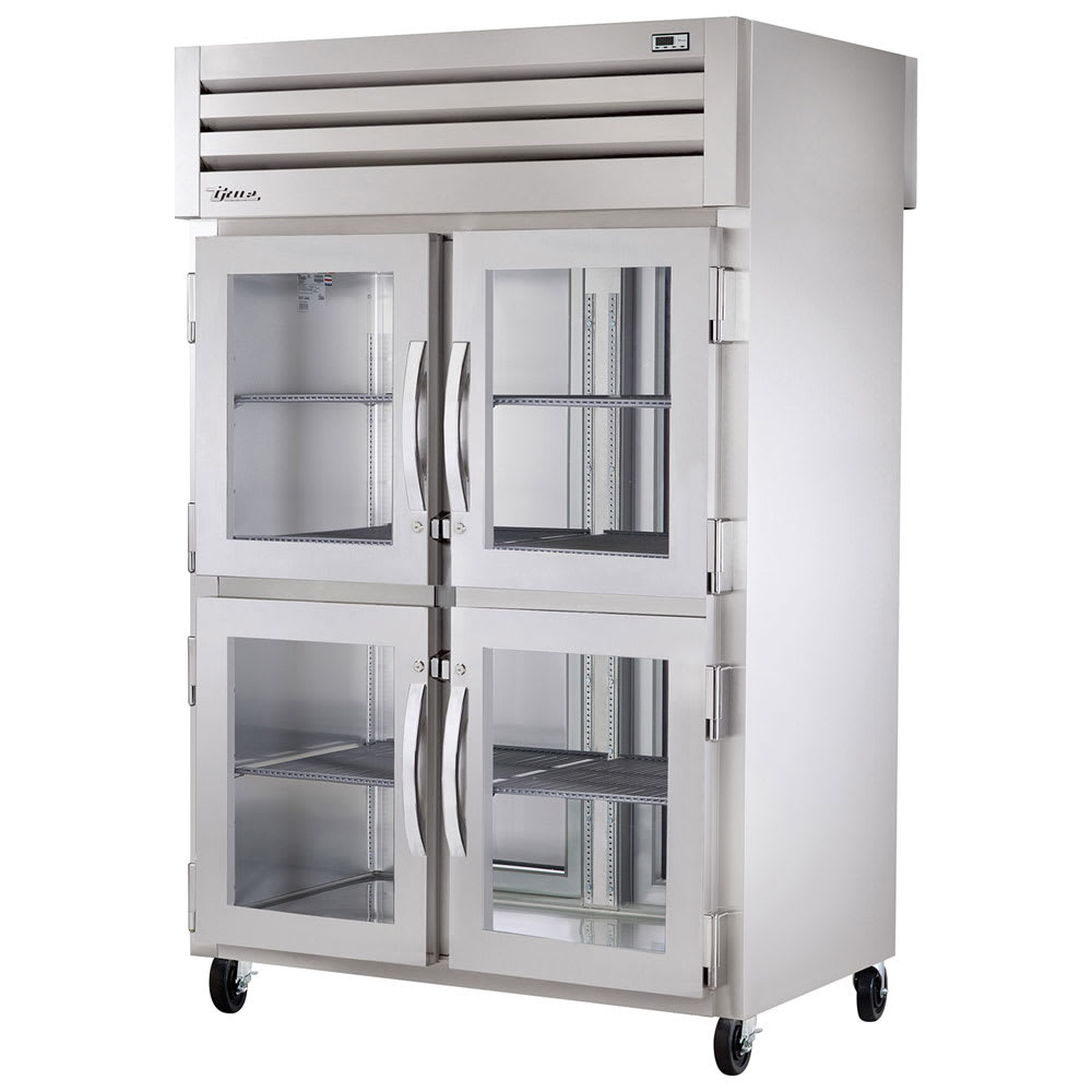 True STG2RPT-4HG-2S-HC 54" Half Glass Doors 2-Section Pass-Thru Refrigerator