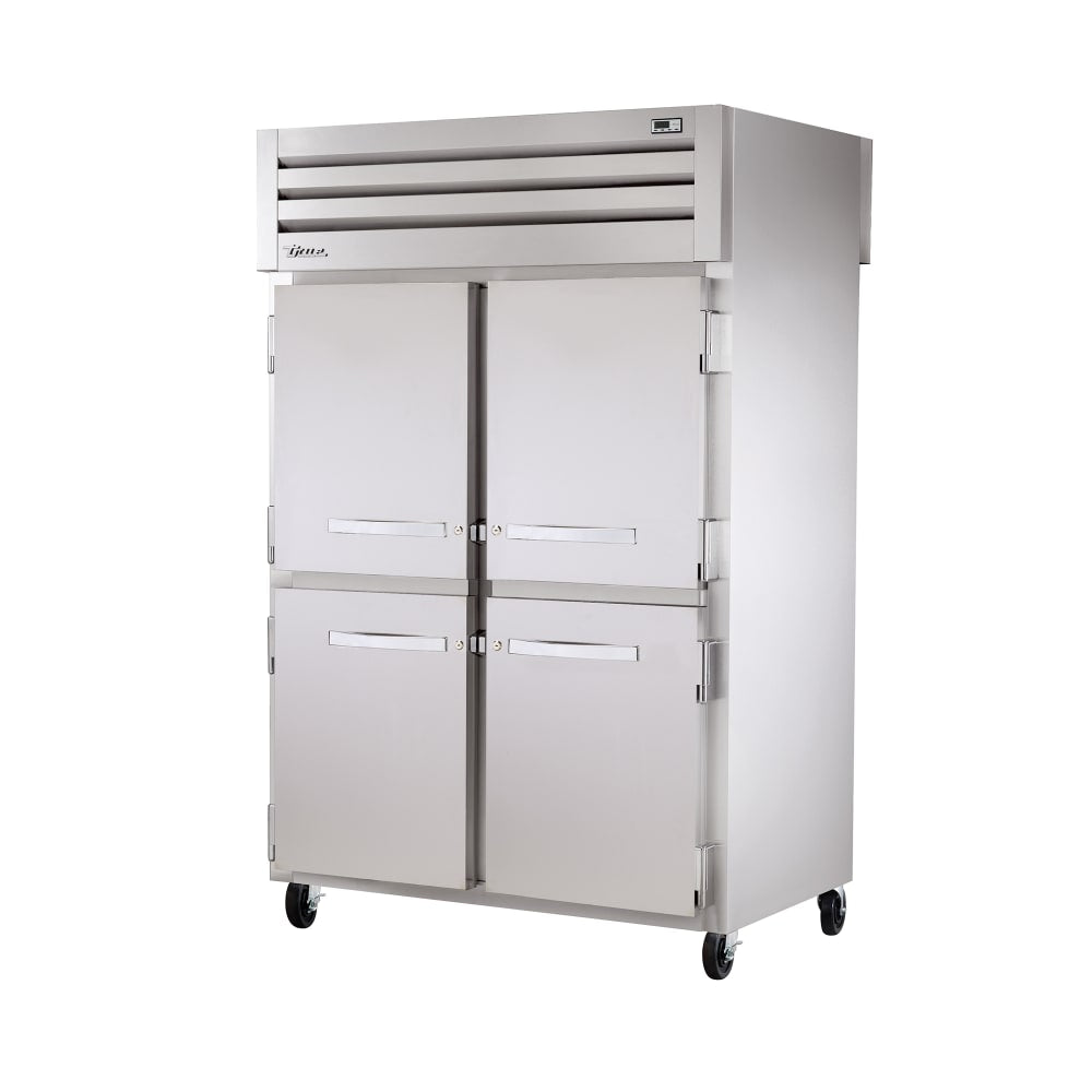 True STG2RPT-4HS-2S-HC 54" Half Solid Doors 2-Section Pass-Thru Refrigerator
