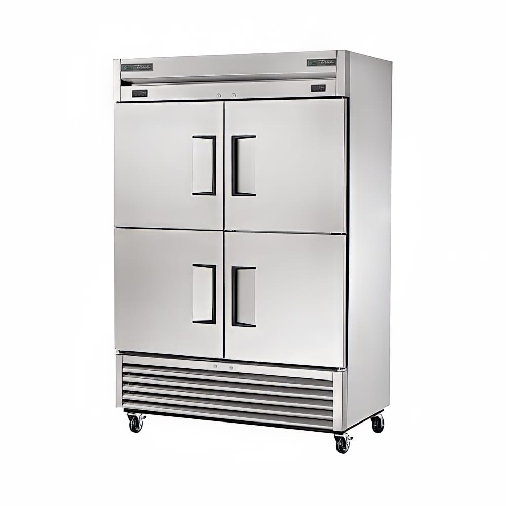True T-49DT-4-HC 54" Solid Doors 2-Section Dual Temp Refrigerator/Freezer