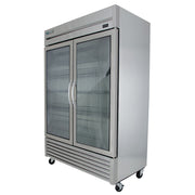 True T-49FG-HC~FGD01 54" Glass Doors 2-Section Freezer