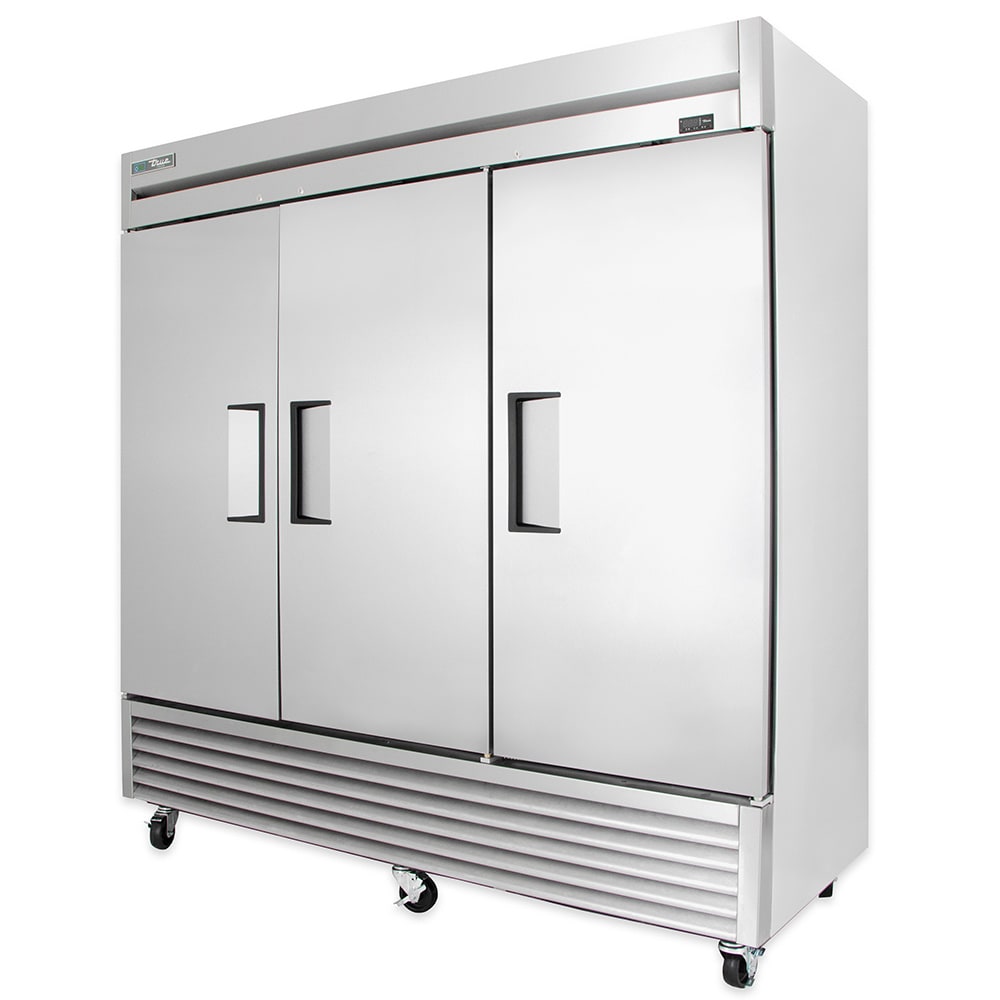 True T-72-HC 78" Solid Doors 3-Section Refrigerator