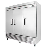 True T-72-HC 78" Solid Doors 3-Section Refrigerator