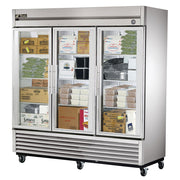 True T-72FG-HC~FGD01 78" Glass Doors 3-Section Freezer