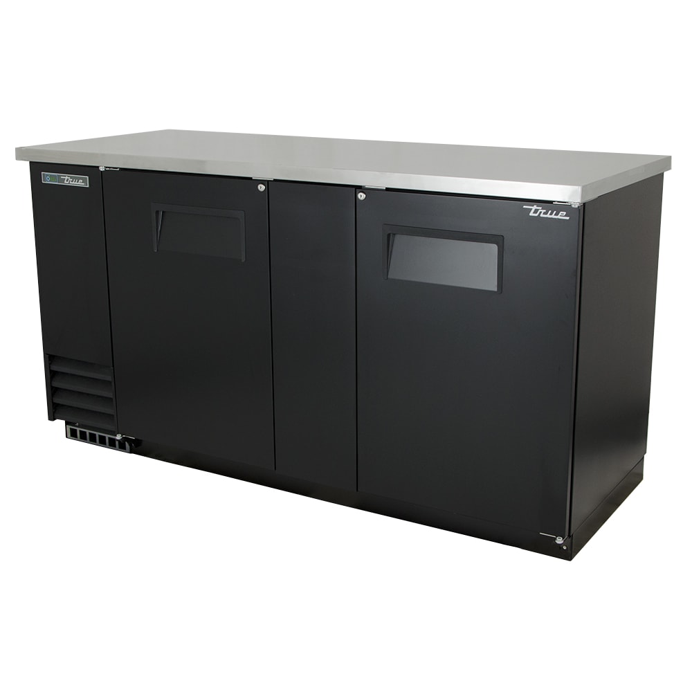 True TBB-3-HC 69" 3-Section Solid Doors Back Bar Cooler