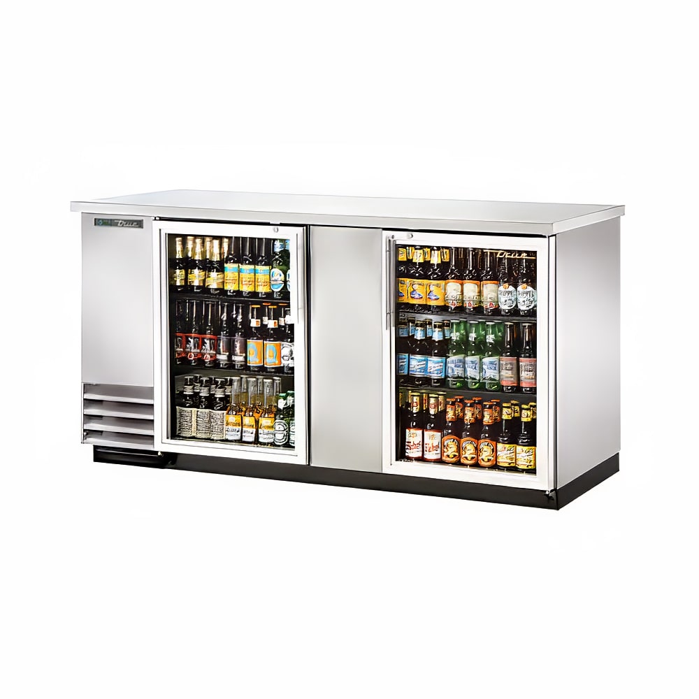 True TBB-3G-S-HC-LD 69" 3-Section Glass Doors Back Bar Cooler