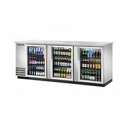 True TBB-4G-S-HC-LD 90" 4-Section Glass Doors Back Bar Cooler