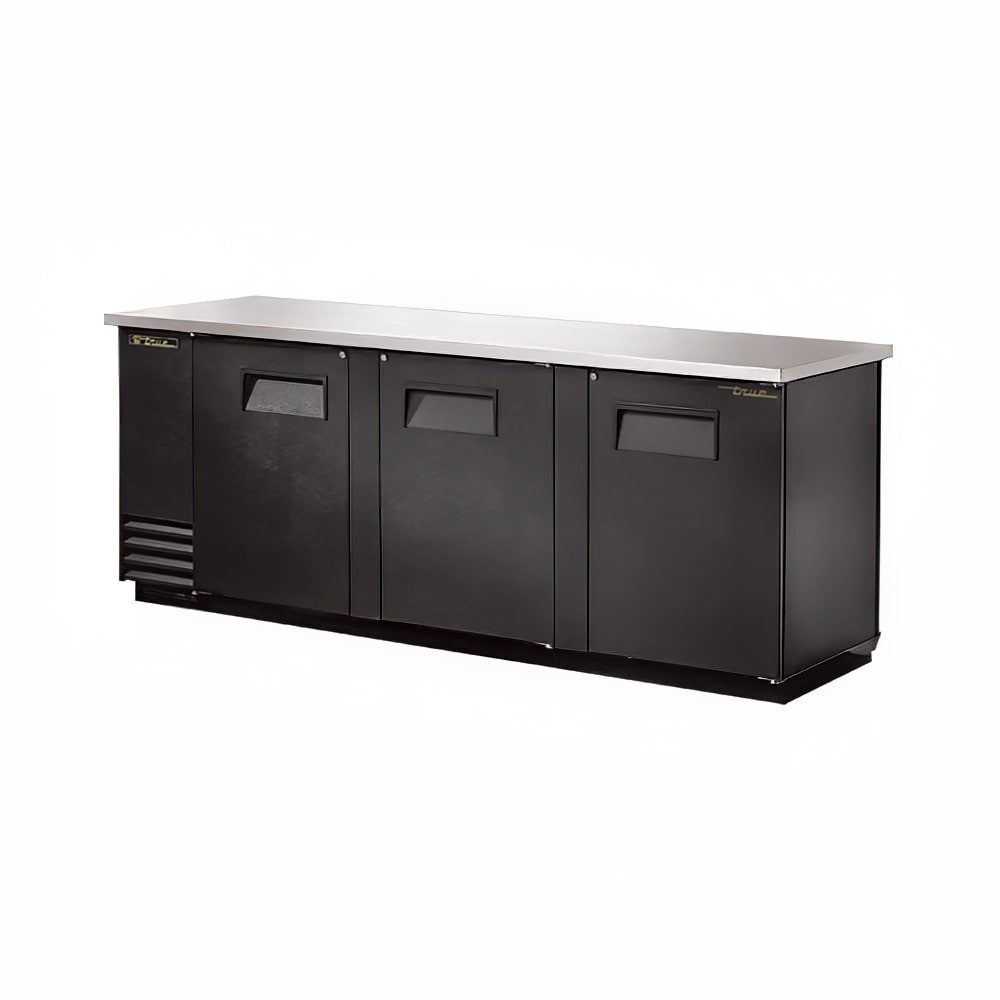 True TBB-4PT-HC 90" 4-Section Glass Doors Back Bar Cooler