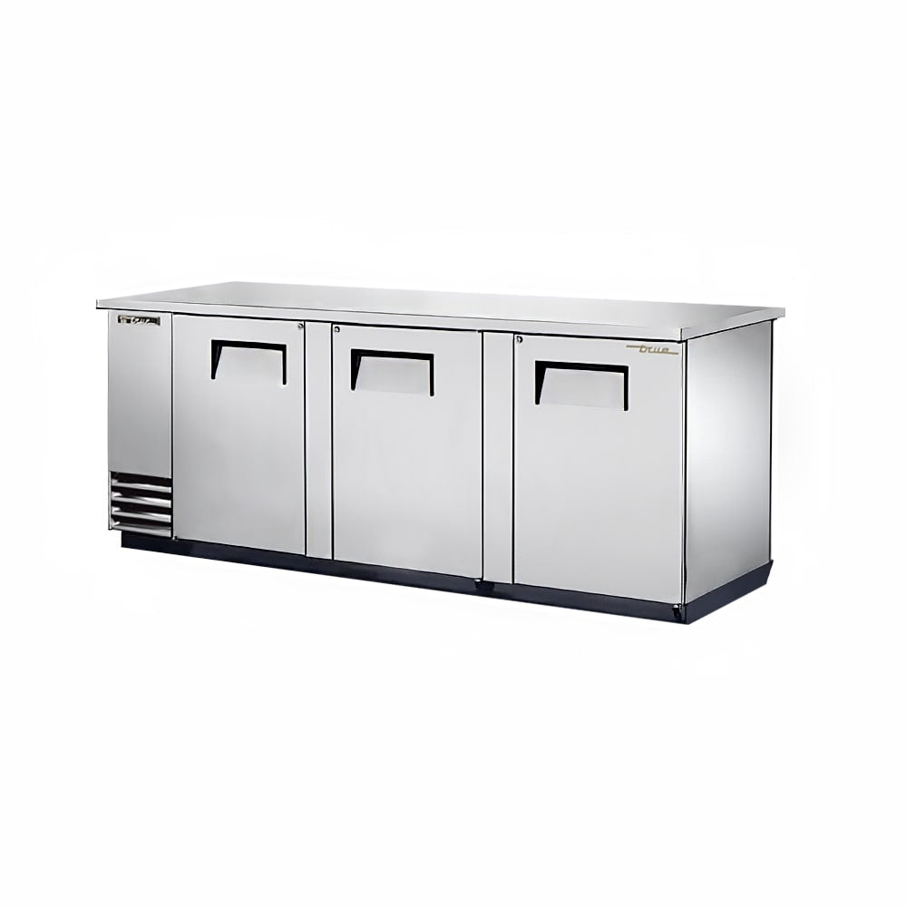 True TBB-4PT-S-HC 90" 4-Section Glass Doors Back Bar Cooler