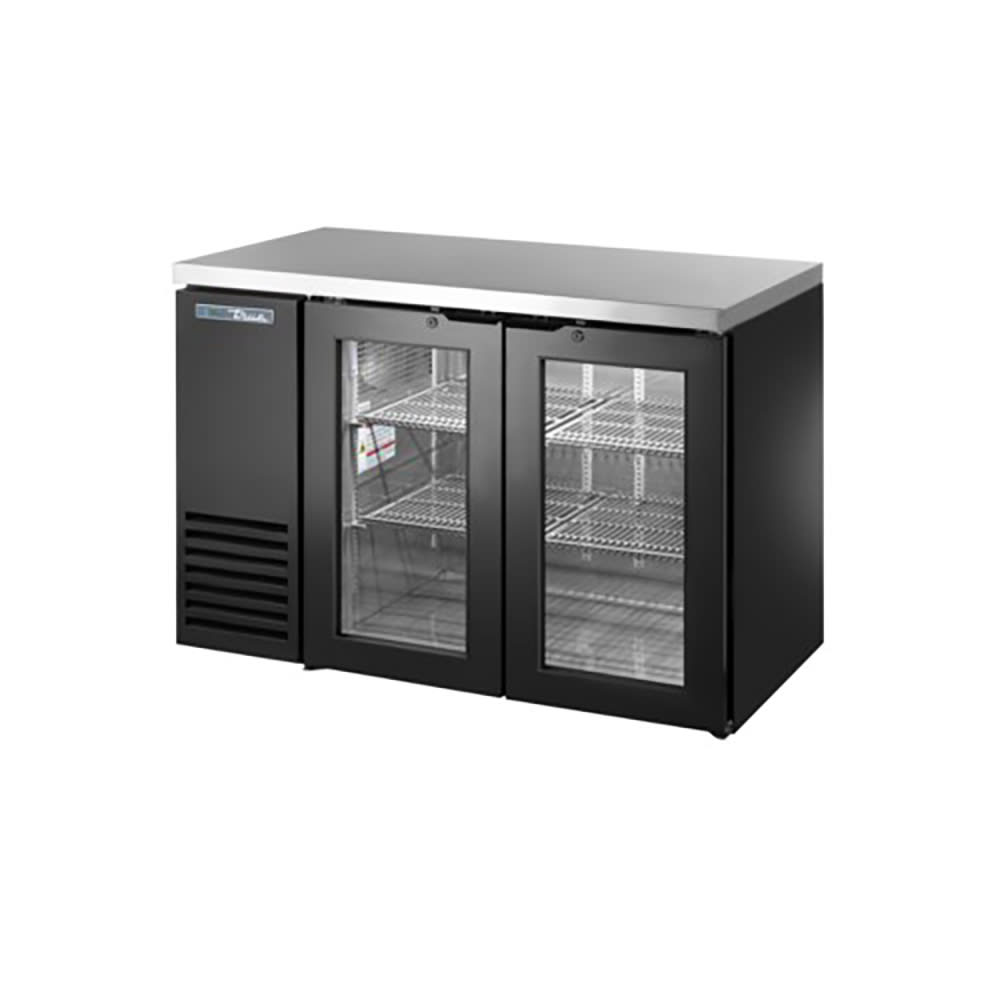 True TBB24-48-2G-Z1-SFT-B-1 48" Glass Doors Back Bar Cooler