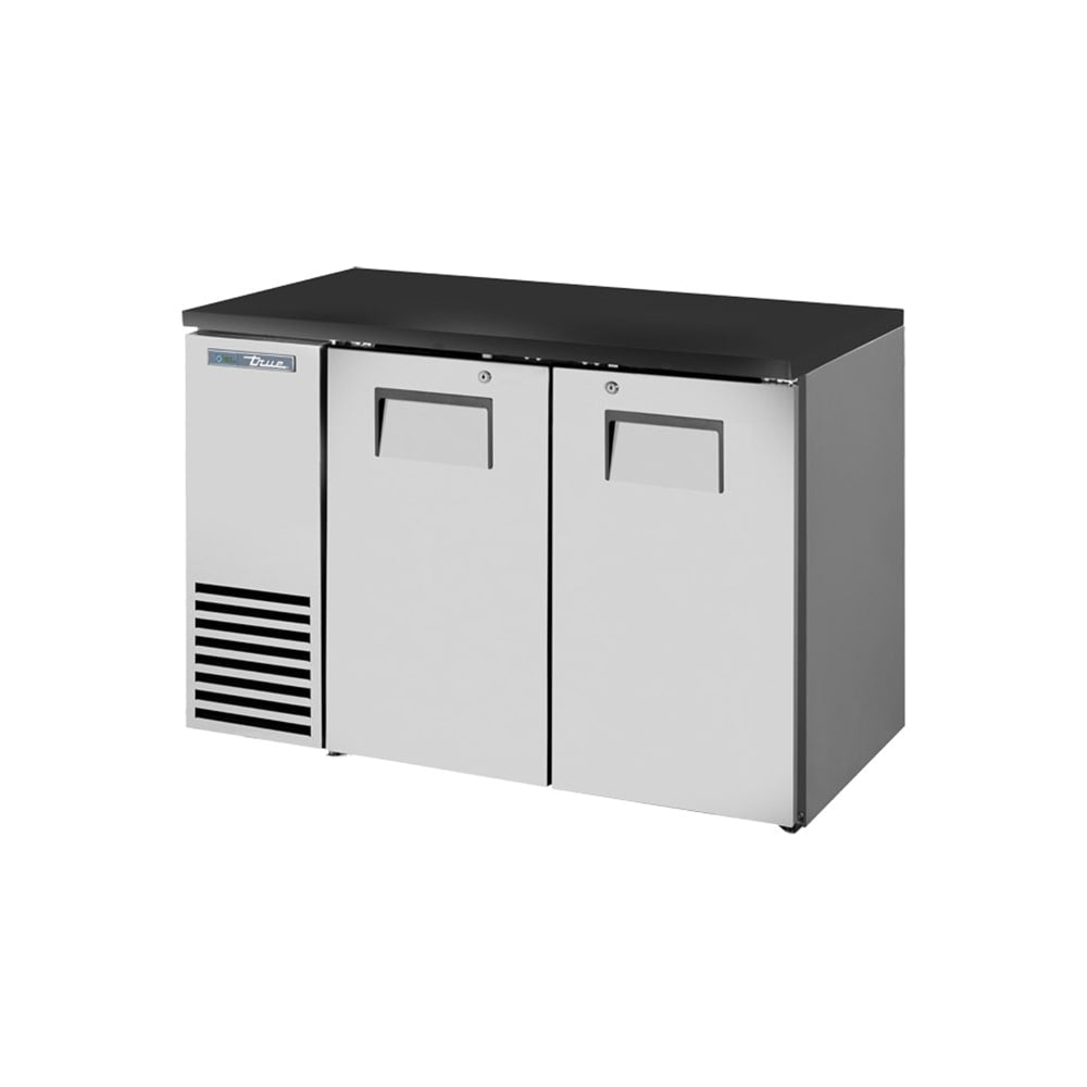 True TBB24-48-2S-Z1-BST-S-1 48" Solid Doors Back Bar Cooler