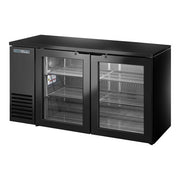 True TBB24-60-2G-Z1-BST-B-1 60" Glass Doors Back Bar Cooler