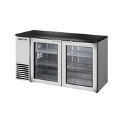 True TBB24-60-2G-Z1-BST-S-1 60" Glass Doors Back Bar Cooler