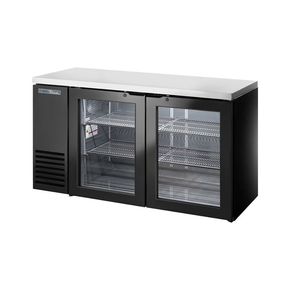 True TBB24-60-2G-Z1-SFT-B-1 60" Glass Doors Back Bar Cooler