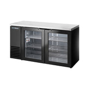 True TBB24-60-2G-Z1-SFT-B-1 60" Glass Doors Back Bar Cooler