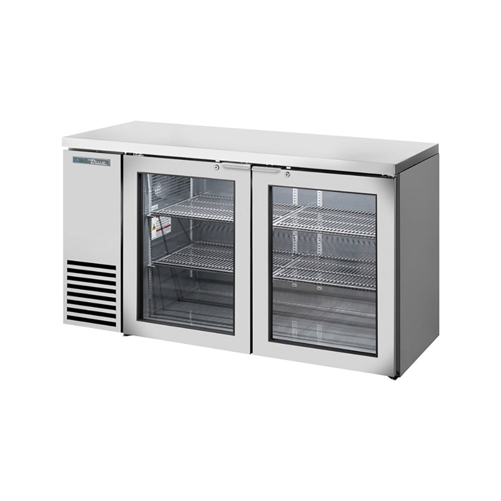True TBB24-60-2G-Z1-SFT-S-1 60" Glass Doors Back Bar Cooler