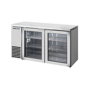 True TBB24-60-2G-Z1-SFT-S-1 60" Glass Doors Back Bar Cooler
